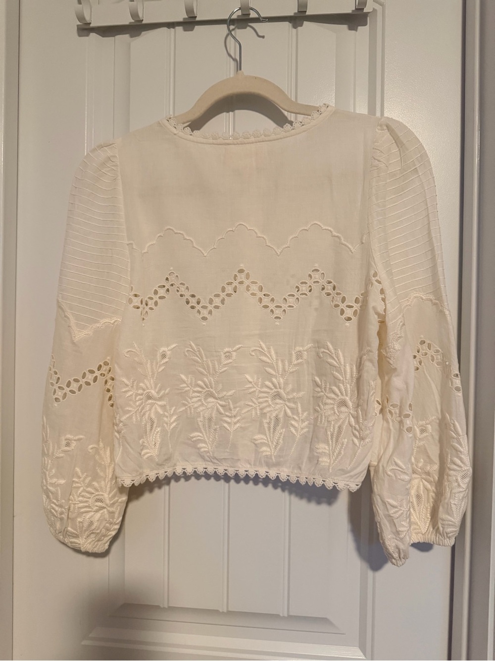 Sezane Eneala Shirt Ecru - Size 2 - Picture 8 of 8